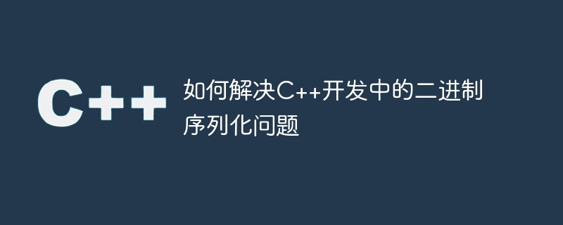 如何解决c++开发中的二进制序列化问题