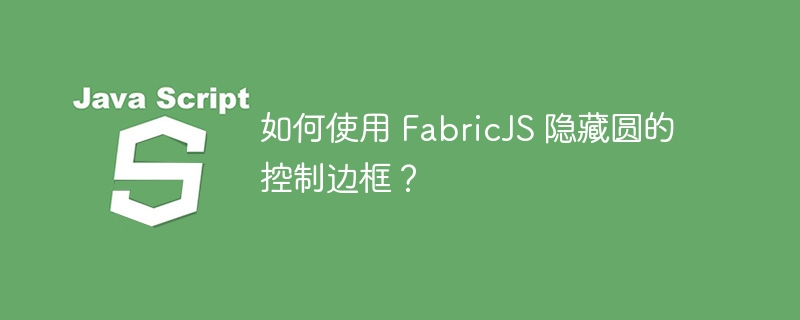 如何使用 FabricJS 隐藏圆的控制边框？