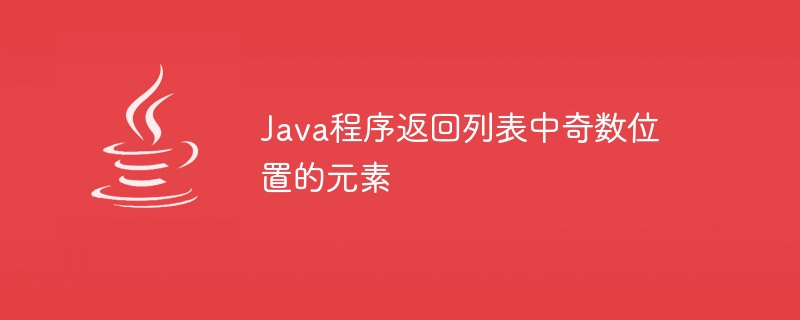 java程序返回列表中奇数位置的元素