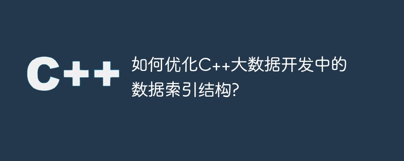 如何优化c++大数据开发中的数据索引结构?