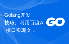 Golang开发技巧：利用百度AI接口实现文本审核