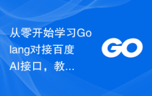 从零开始学习Golang对接百度AI接口，教程来了！