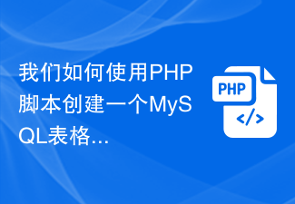 How can we create a MySQL table using PHP script?