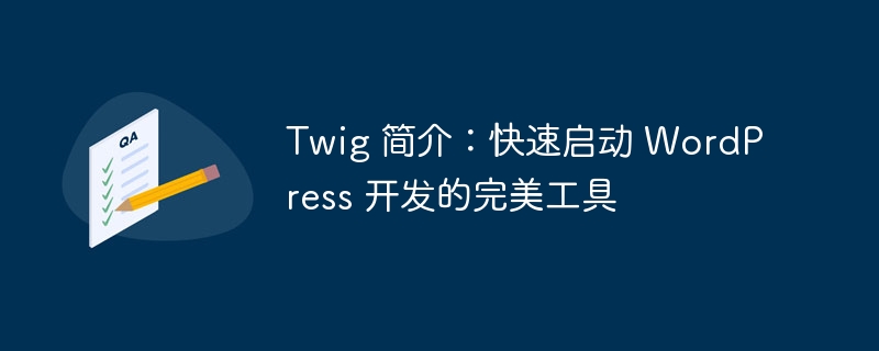 Twig 简介：快速启动 WordPress 开发的完美工具