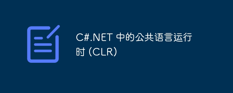 c#.net 中的公共语言运行时 (clr)