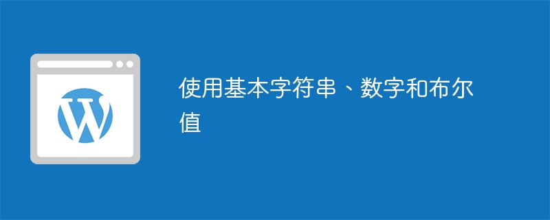 使用基本字符串、數字和布爾值-小浪學習網