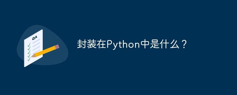封装在python中是什么？