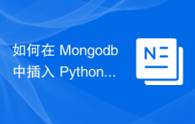 如何在 Mongodb 中插入 Python 对象？