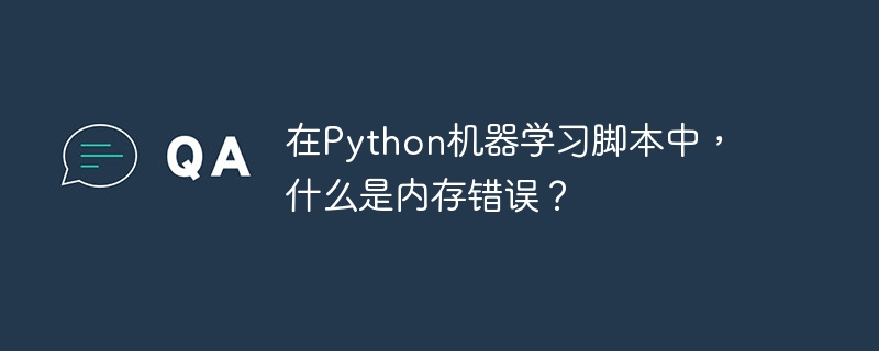 在Python机器学习脚本中，什么是内存错误？