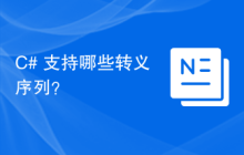 C# 支持哪些转义序列？