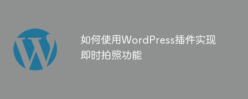如何使用WordPress插件實現即時拍照功能-小浪學習網