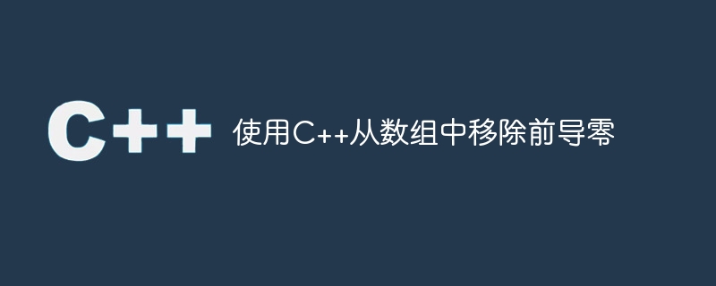 使用c++从数组中移除前导零