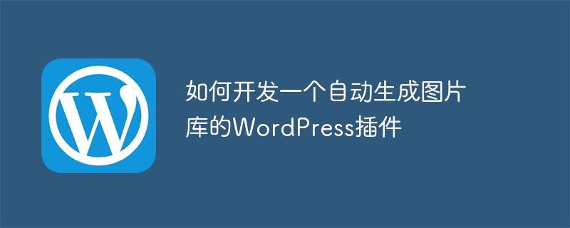 如何開發一個自動生成圖片庫的WordPress插件-小浪學習網