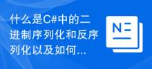 什麼是C#中的二進位序列化和反序列化以及如何在C#中實現二進位序列化？