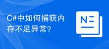 C#中如何捕捉記憶體不足異常？