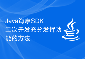 Java海康SDK二次开发充分发挥功能的方法与技巧