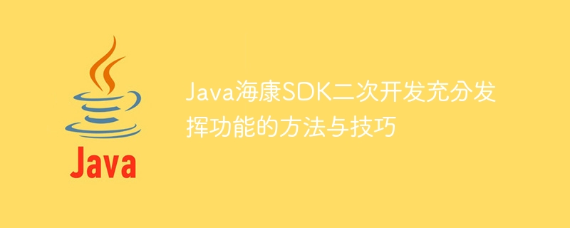 java海康sdk二次开发充分发挥功能的方法与技巧