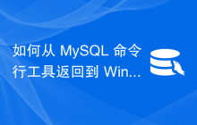 如何从 MySQL 命令行工具返回到 Windows 命令 shell？
