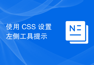 Legen Sie den linken Tooltip mit CSS fest