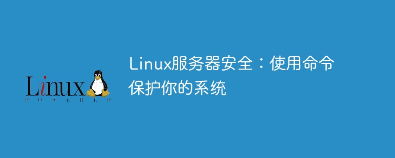 Linux 서버 보안: 명령을 사용하여 시스템 보호