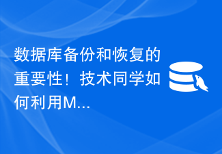 数据库备份和恢复的重要性！技术同学如何利用MySQL设计规约保护数据安全？