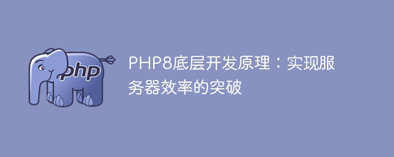 PHP8底层开发原理：实现服务器效率的突破