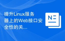 提升Linux服务器上的Web接口安全性的关键措施。
