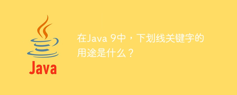 在java 9中，下划线关键字的用途是什么？
