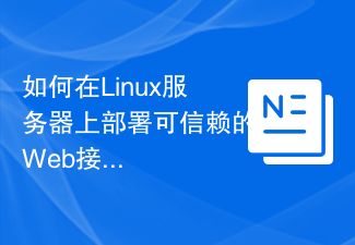 信頼できる Web インターフェイスを Linux サーバーに展開するにはどうすればよいですか?