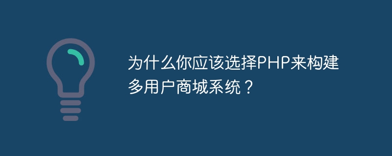 為什麼你應該選擇PHP來建構多用戶商城系統？