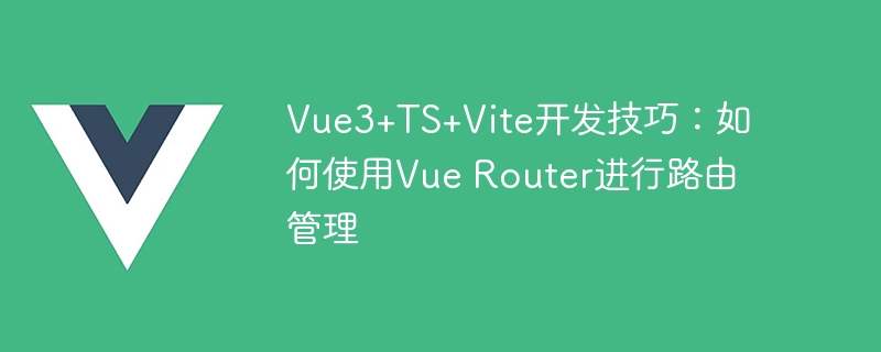 vue3+ts+vite开发技巧：如何使用vue router进行路由管理
