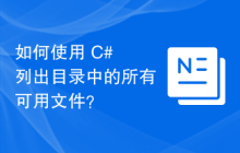 如何使用 C# 列出目录中的所有可用文件？