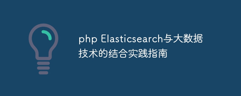 php Elasticsearch与大数据技术的结合实践指南