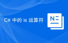 C# 中的 is 运算符