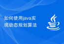 如何使用java实现动态规划算法