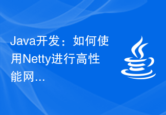 Java-Entwicklung: So verwenden Sie Netty für leistungsstarke Netzwerkprogrammierung