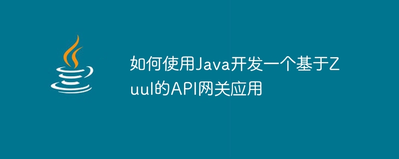 如何使用java开发一个基于zuul的api网关应用