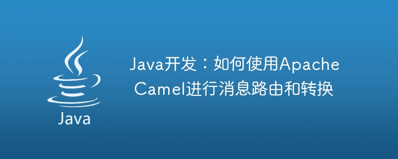 java开发：如何使用apache camel进行消息路由和转换