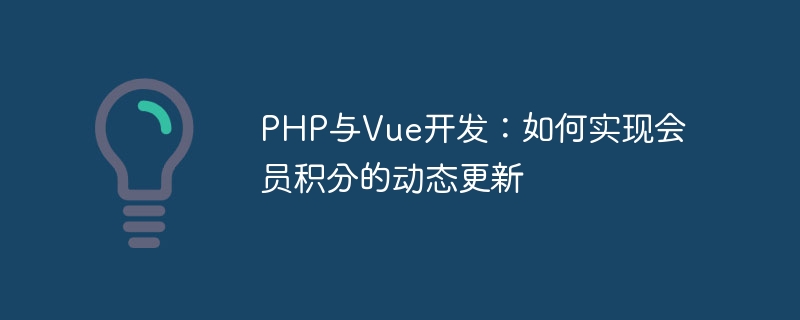 PHP与Vue开发：如何实现会员积分的动态更新
