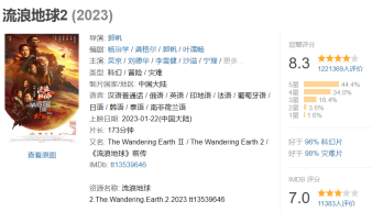 CCTV-6 will premiere the domestic science fiction movie The Wandering Earth 2 tonight, which is divided into two parts.