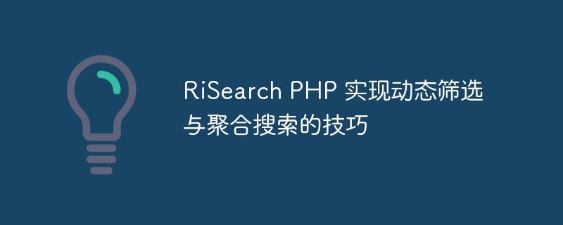 RiSearch PHP 实现动态筛选与聚合搜索的技巧