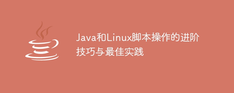 java和linux脚本操作的进阶技巧与最佳实践