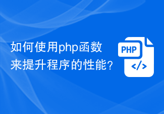 프로그램 성능을 향상시키기 위해 PHP 기능을 사용하는 방법은 무엇입니까?