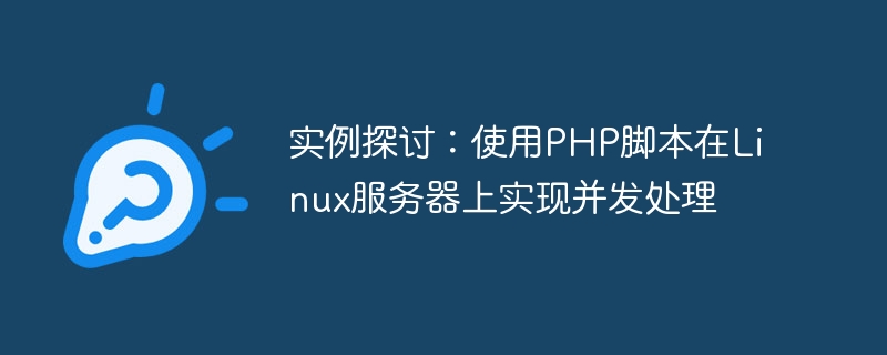 議論の例: PHP スクリプトを使用して Linux サーバー上で同時処理を実装する