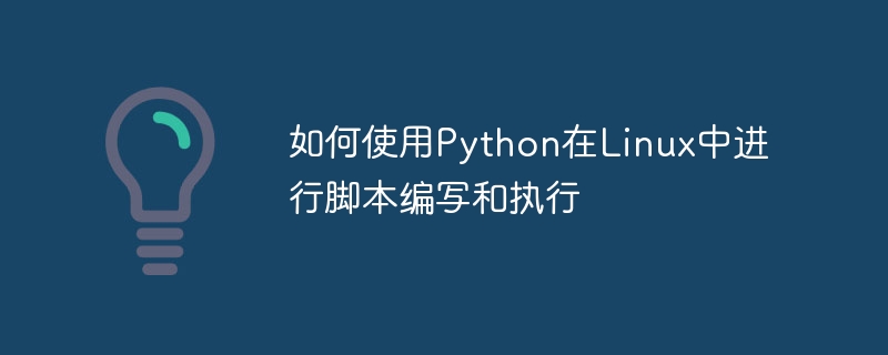 如何使用Python在Linux中进行脚本编写和执行