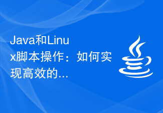 Java 및 Linux 스크립트 작업: 효율적인 파일 관리를 달성하는 방법