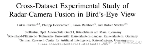 BEV下的Radar-Camera 融合跨数据集实验研究