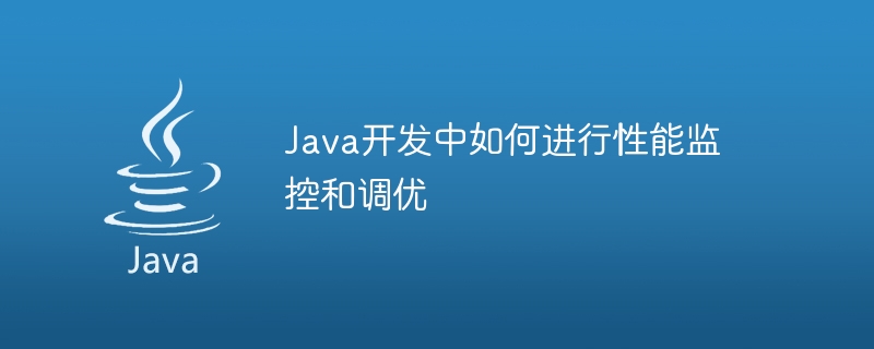java开发中如何进行性能监控和调优