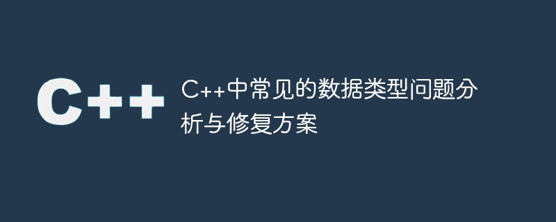 c++中常见的数据类型问题分析与修复方案