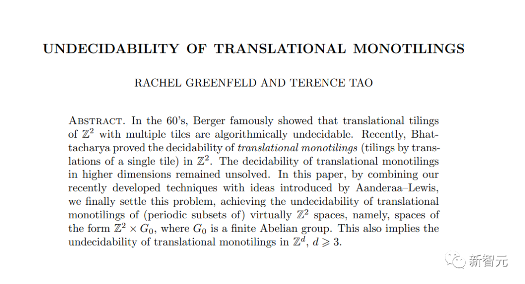 Terence Tao approaches another 60-year geometry problem! A new breakthrough has been made in the problem of periodic close paving